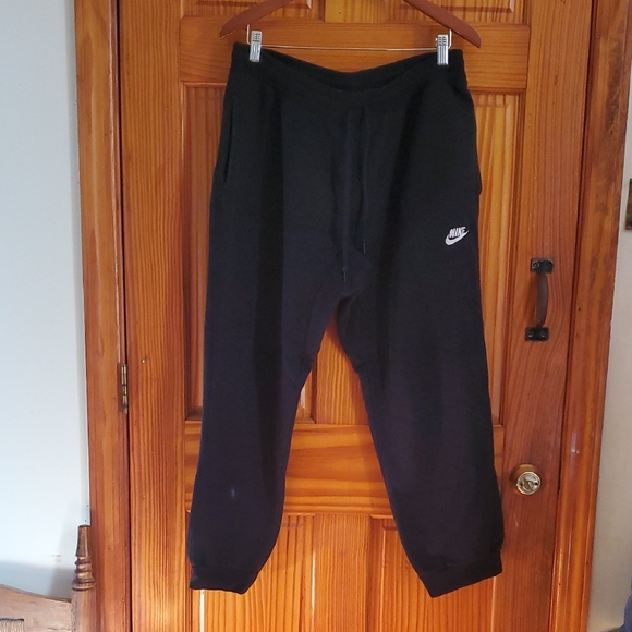 Nike Black Jogger Sweatpants with Logo - Picture 1 of 6